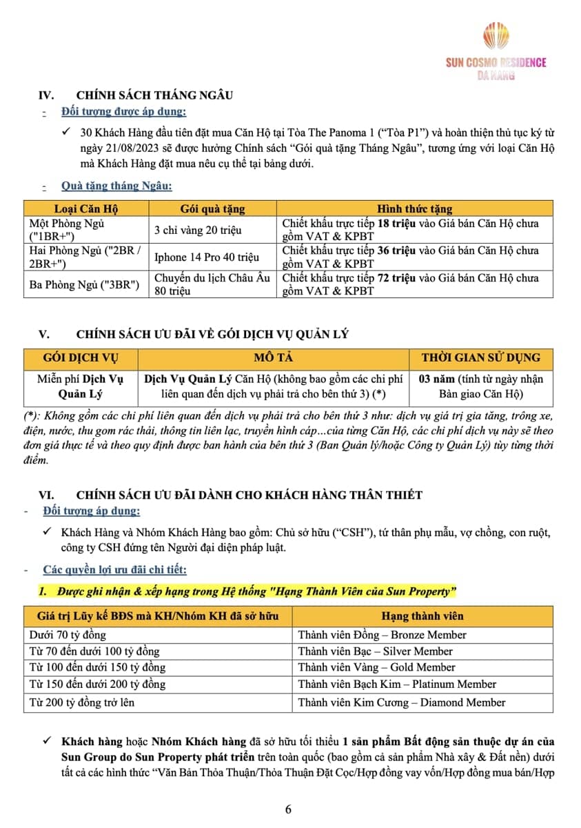 Chính sách bán hàng Căn hộ Sun Cosmo Đà Nẵng - Trang 6